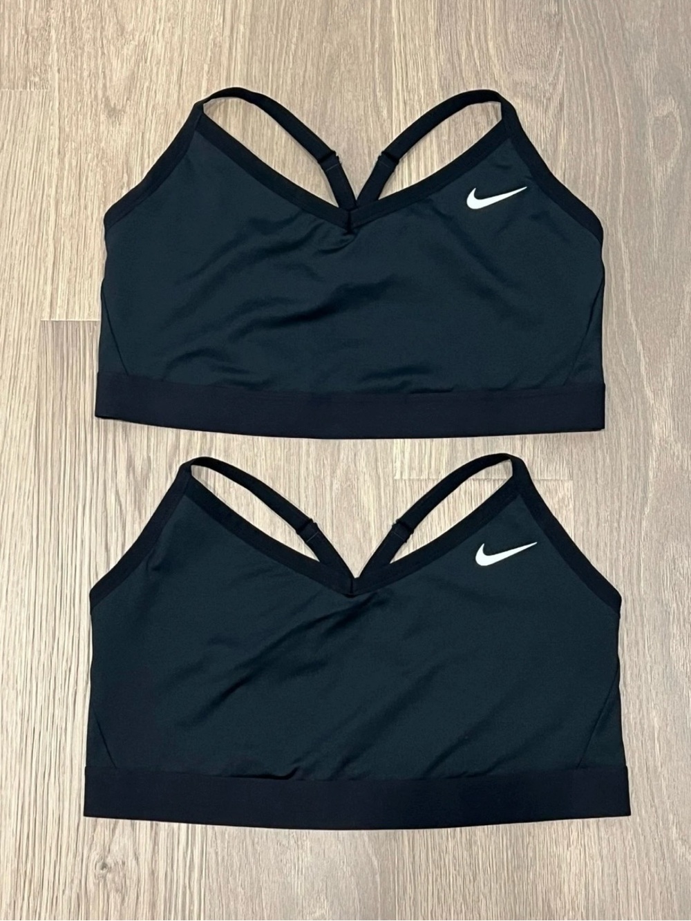 2X Womens Plus NIKE Black INDY Adjustable Sports Bra Top Lot 2 Set DRI-FIT Gym